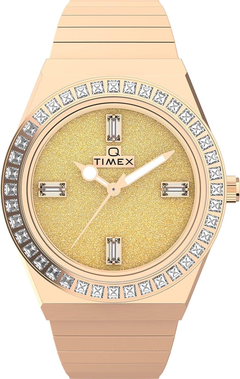 Timex Women's Q 36mm Watch - Rose Gold-Tone Expansion Band