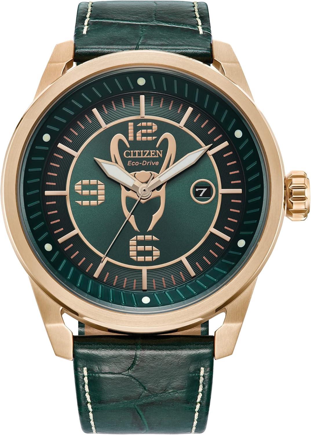 Citizen Eco-Drive Men's Marvel Villains Loki Rose Gold Watch