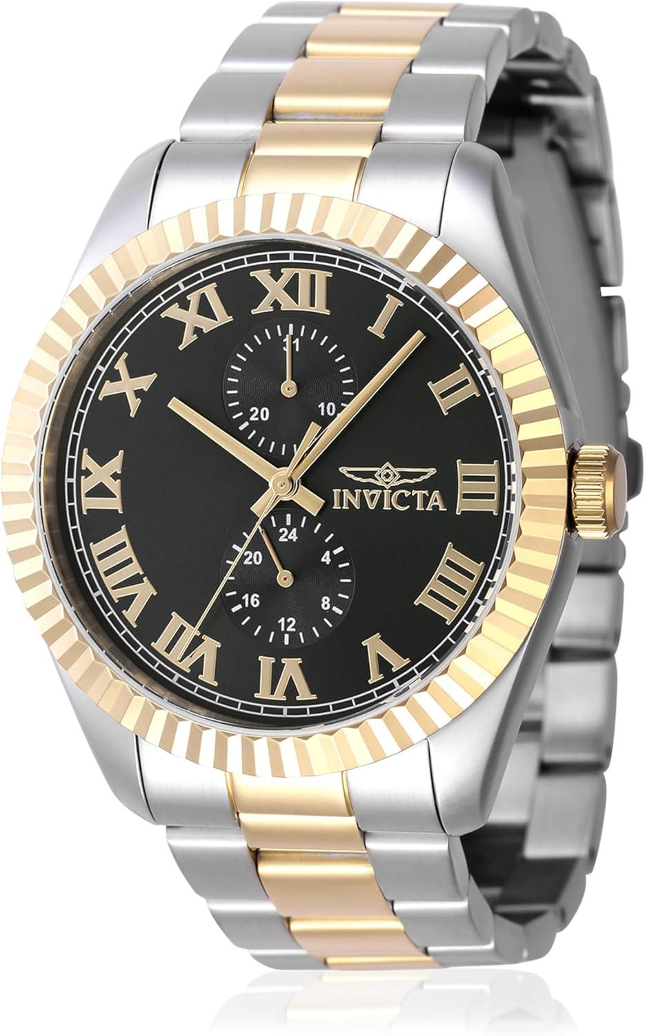 Invicta Specialty Men 43mm Stainless Steel Black Dial VH61 Quartz Watch