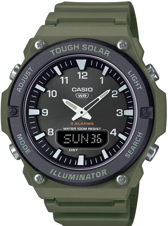 Casio AQ-S820W Series | Black/Green Tough Solar Ana-Digital Watch