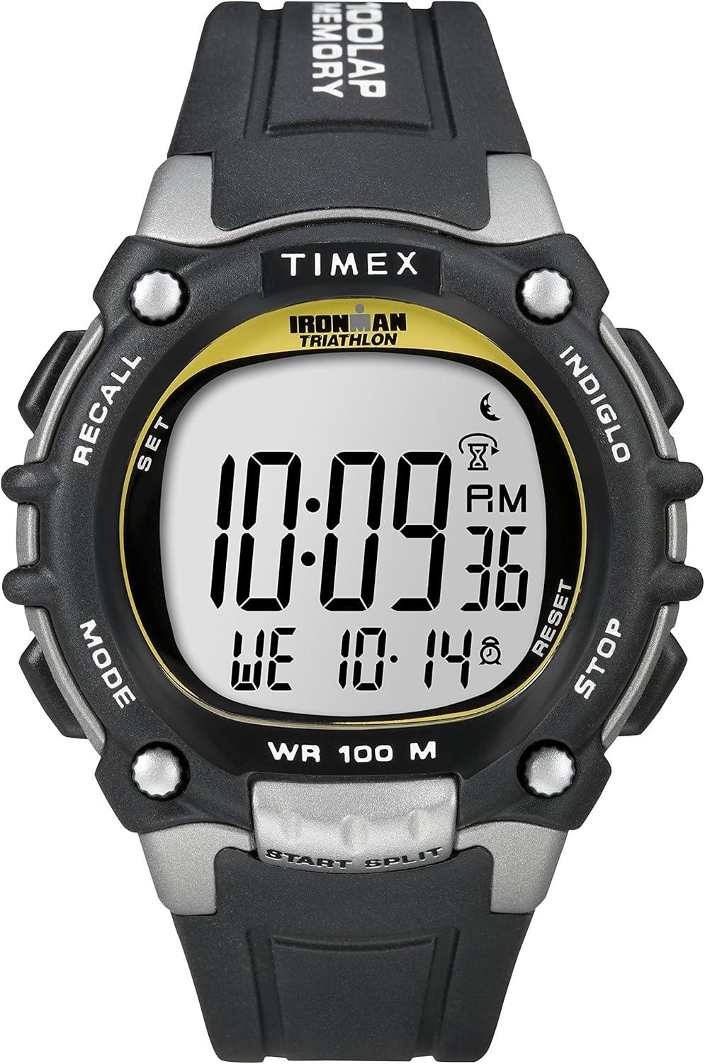 Timex Men's Ironman Triathlon Classic 100 44mm Watch – Black & Silver-Tone Case