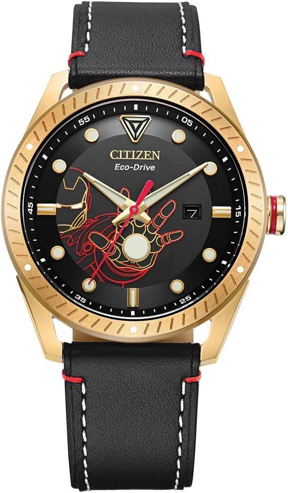 Citizen Eco-Drive Men's Marvel Tony Stark Gold Tone Stainless Steel Watch