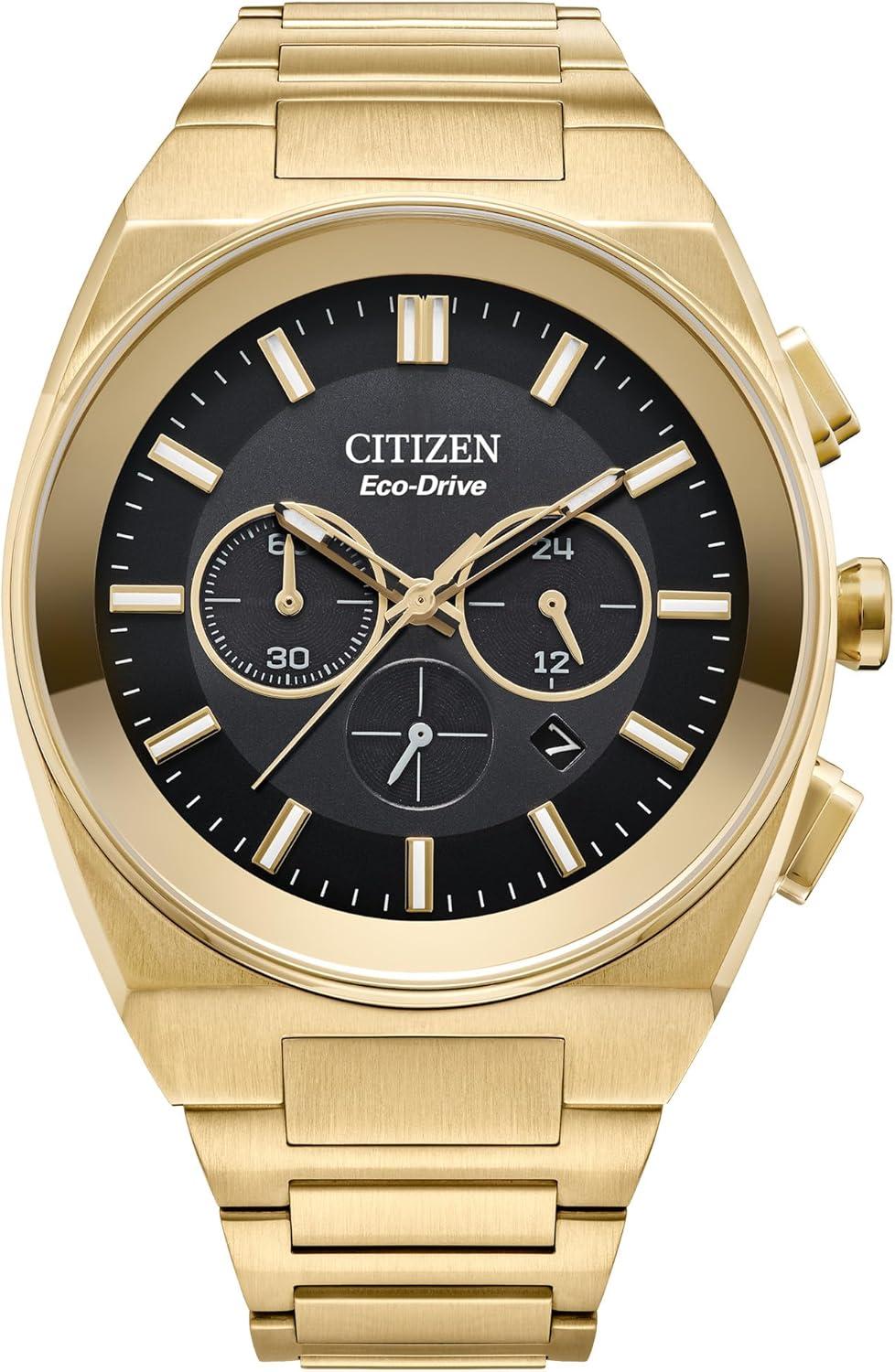 Citizen Men's Eco-Drive Modern Axiom Chronograph Gold-Tone Stainless Steel Watch