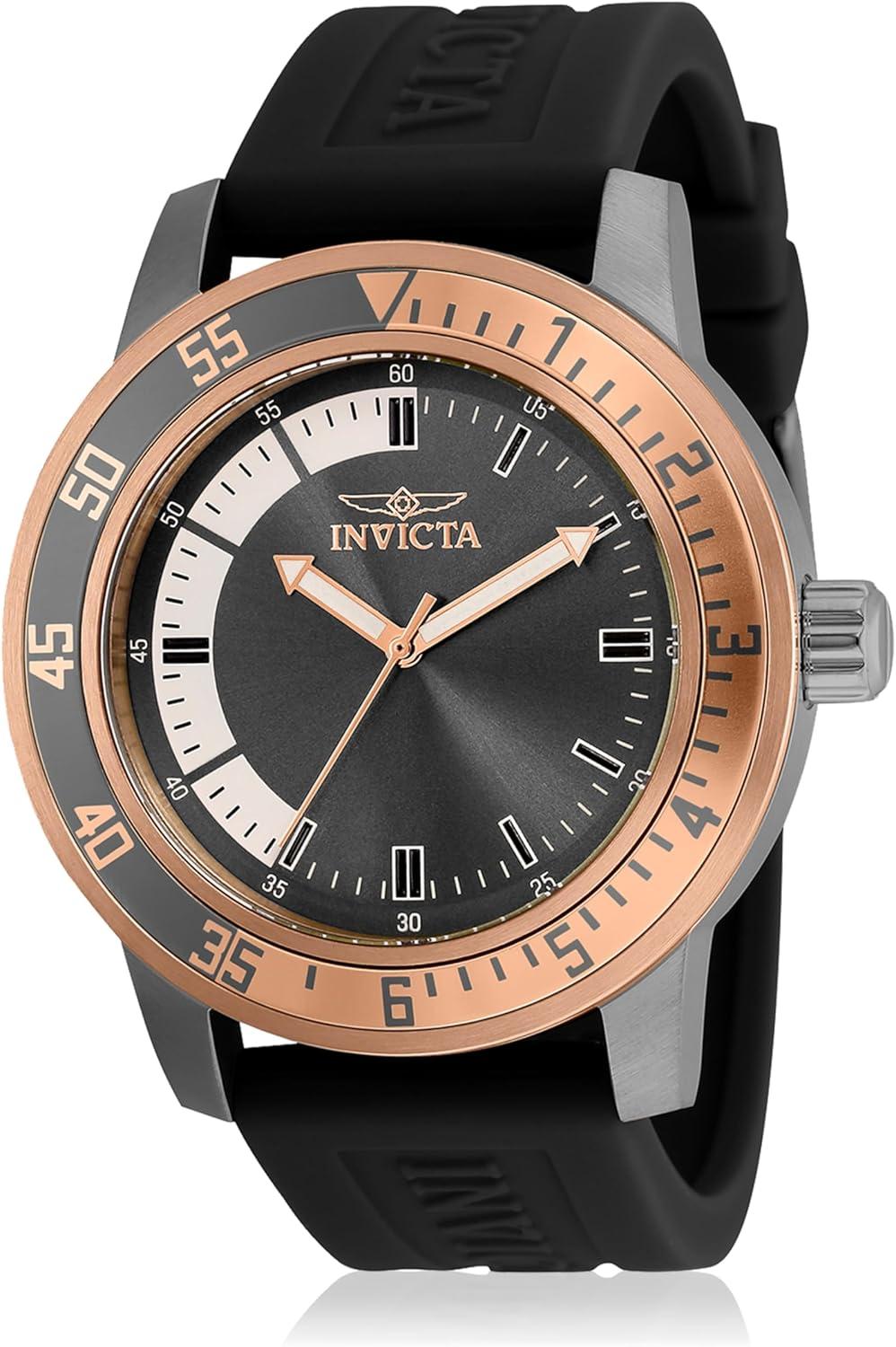 Invicta Men's Specialty 45mm Silicone Quartz Watch - Black