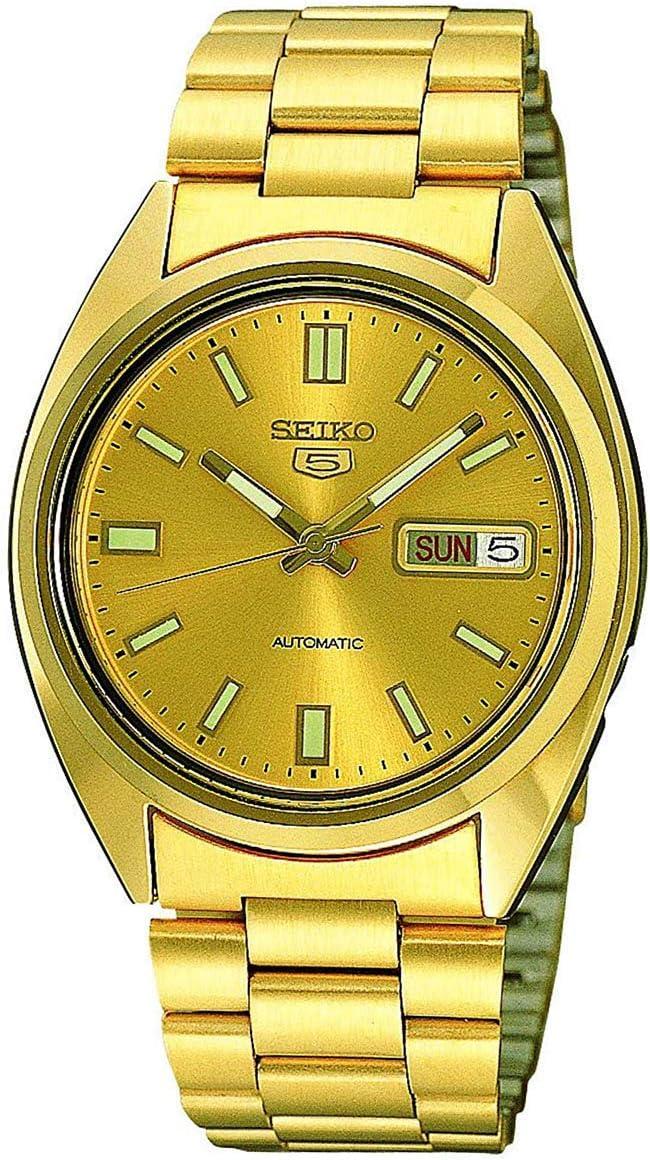 SEIKO Series 5 Automatic Gold Dial Men's Watch SNXS80K1