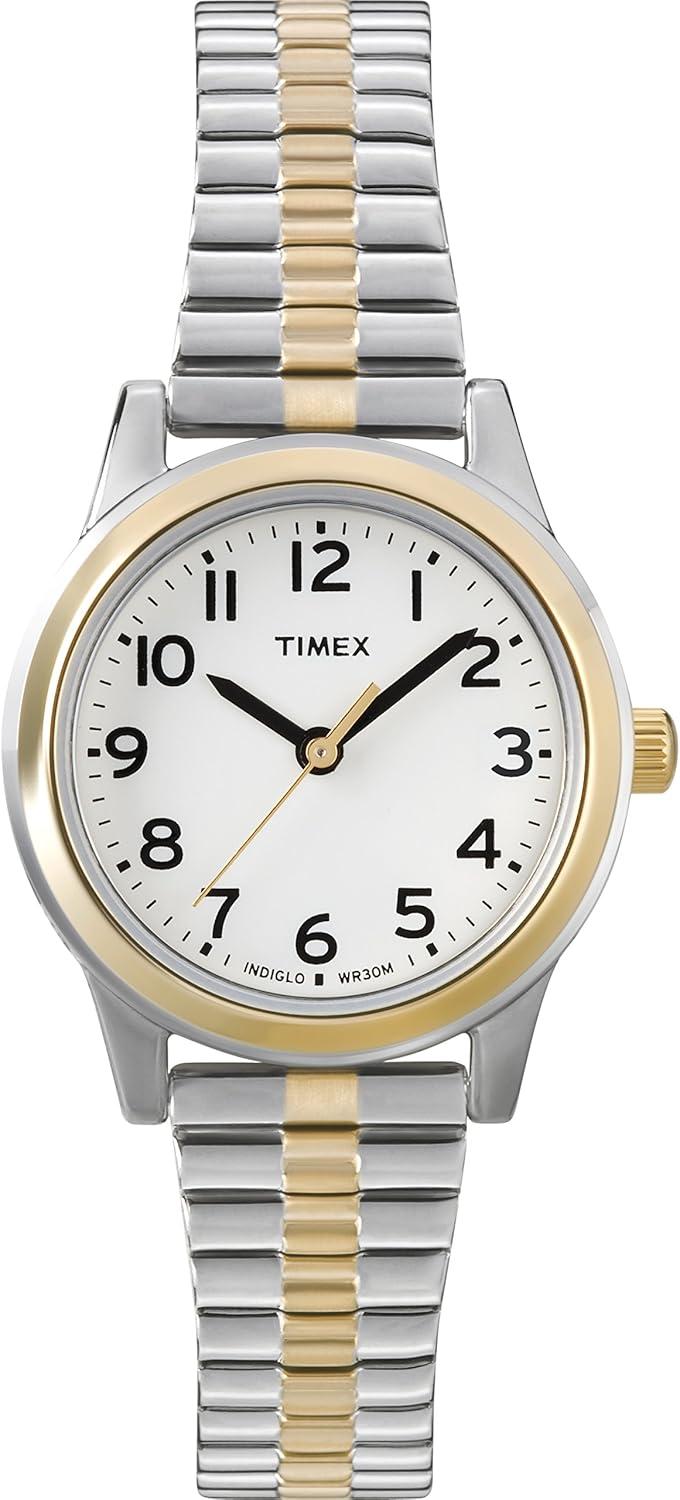 Timex Women's T2N068 Essex Avenue Two-Tone Stainless Steel Expansion Band Watch
