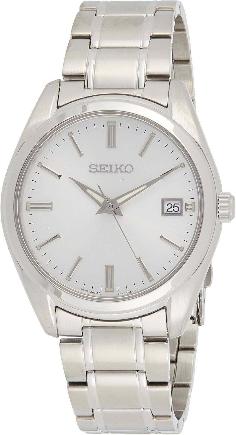 Seiko Men's Essentials Japanese Quartz With Stainless Steel Strap, Silver (Model: SUR307)
