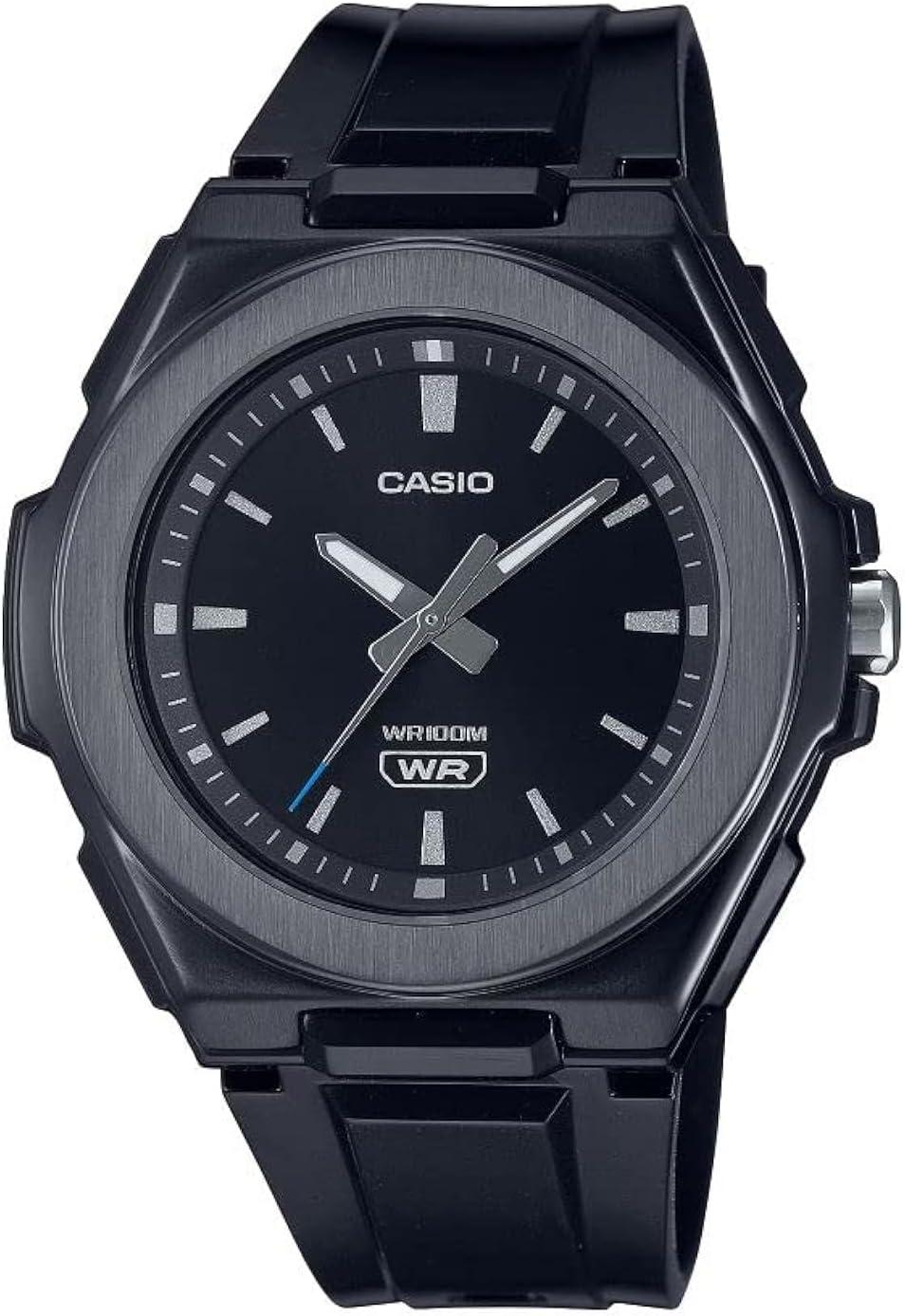 Casio Classic Analog Stainless Steel Bezel Black Resin Band Men's Watch LWA300HB-1EV