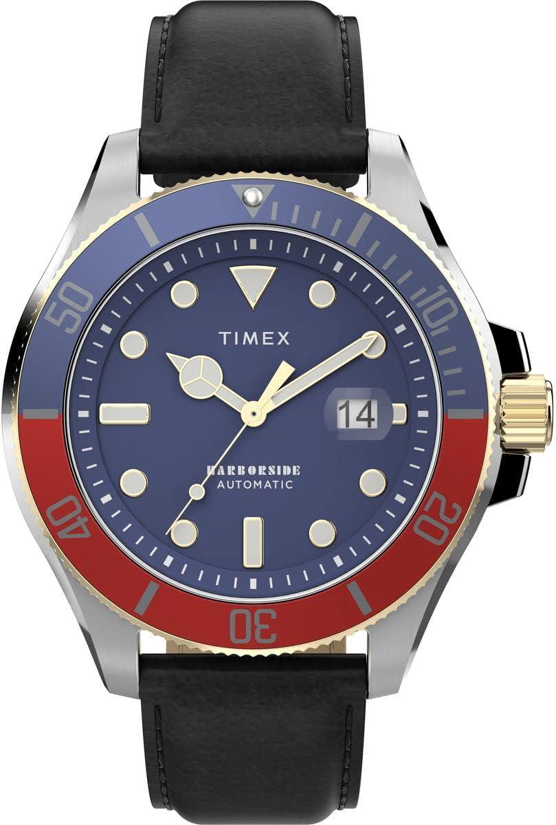 Timex Men's Harborside Coast Automatic 44mm Watch - Stainless Steel Bracelet, Blue Dial