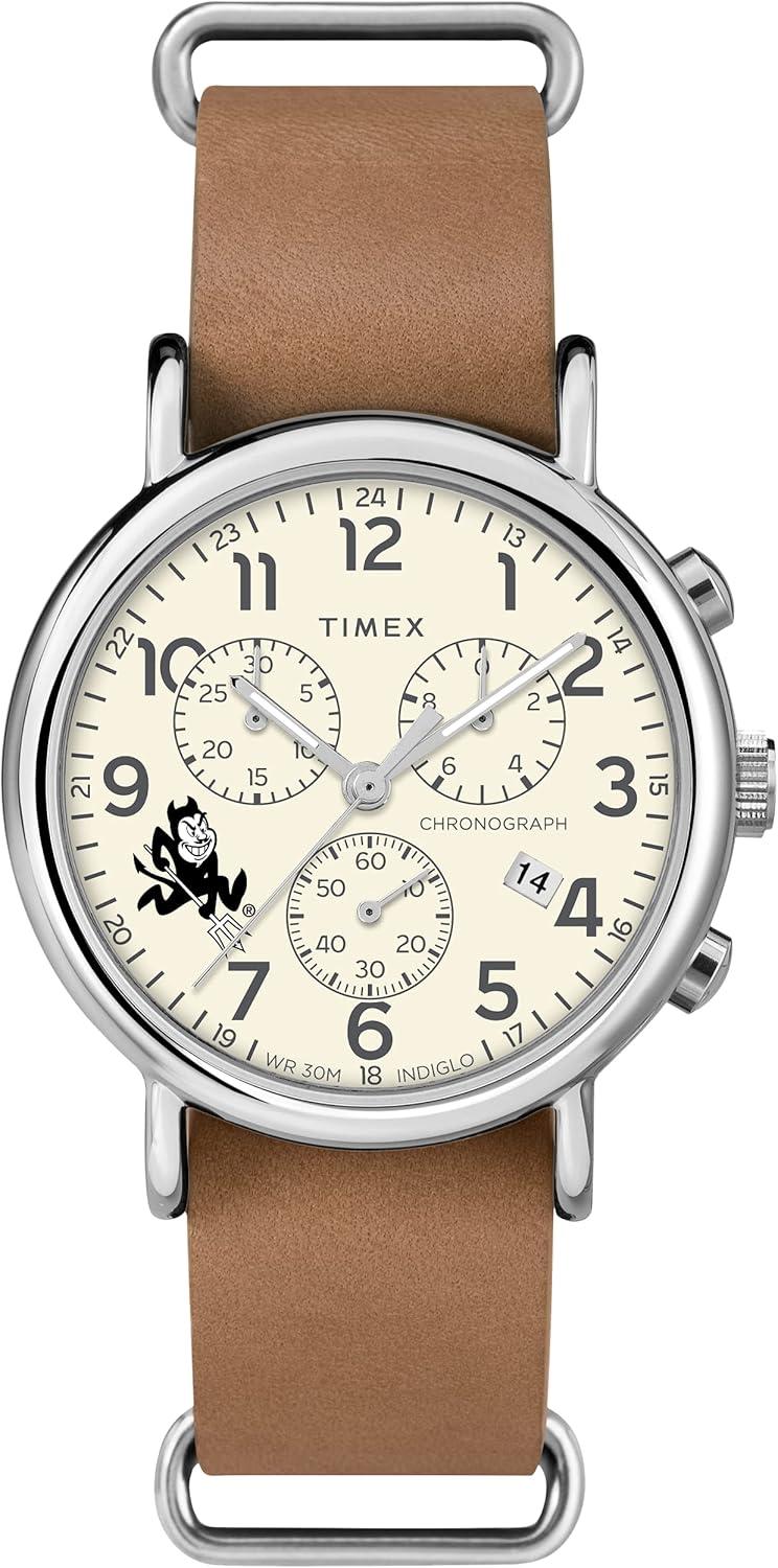 Timex Tribute Men's Collegiate Weekender Chrono 40mm Watch – Arizona State Sun Devils
