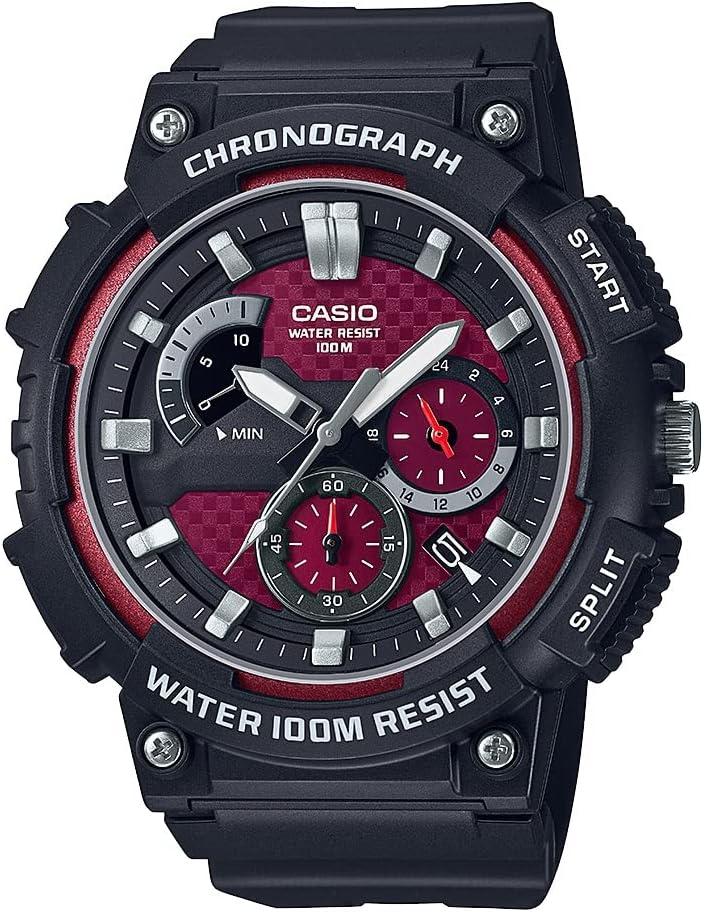 Casio MCW200H Series Men’s Analog Watch - Black/Red