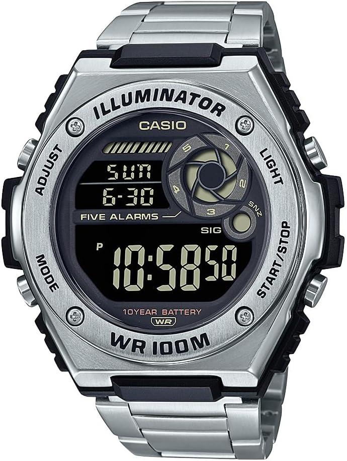 Casio MWD100H Series Men's Digital Watch - Silver/Black