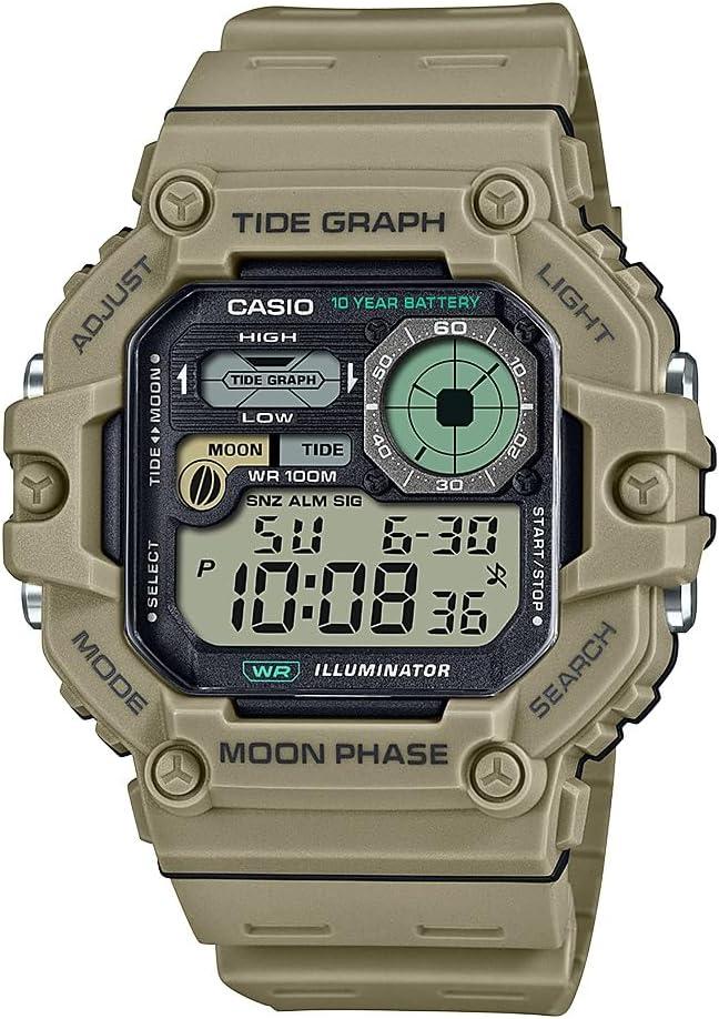 Casio WS-1700H Series Men's Digital Watch | Tide Graph & Moon Phase