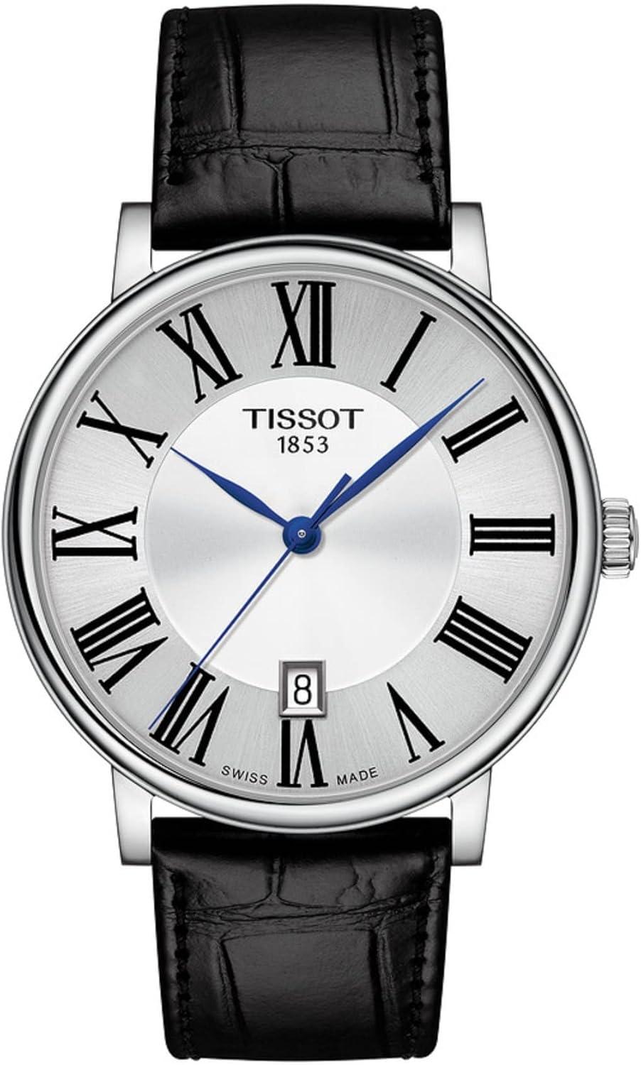 Tissot Unisex-Adult Carson Stainless Steel Dress Watch Black T1224101603300