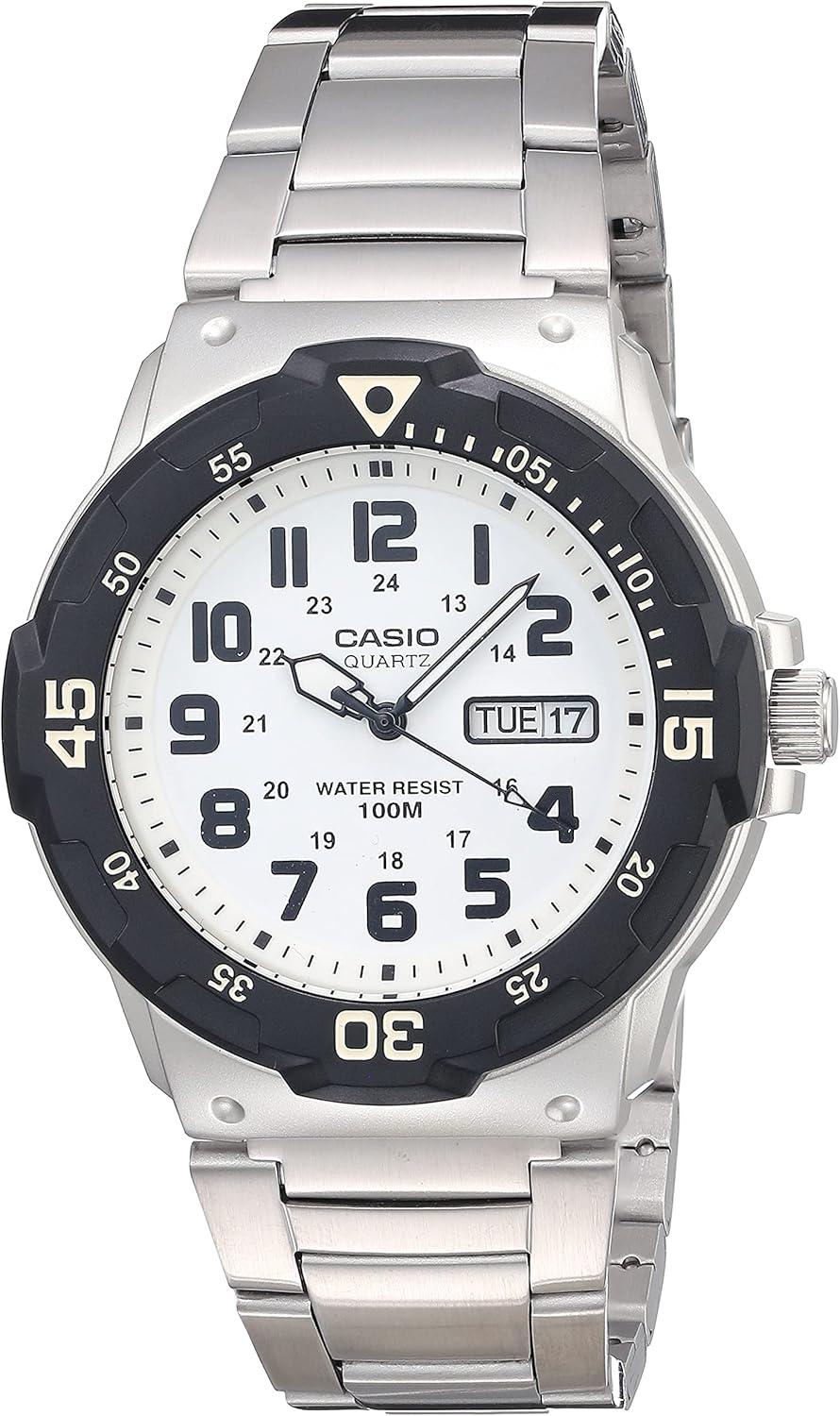 Casio Men's Diver Style Quartz Watch with Stainless Steel Strap