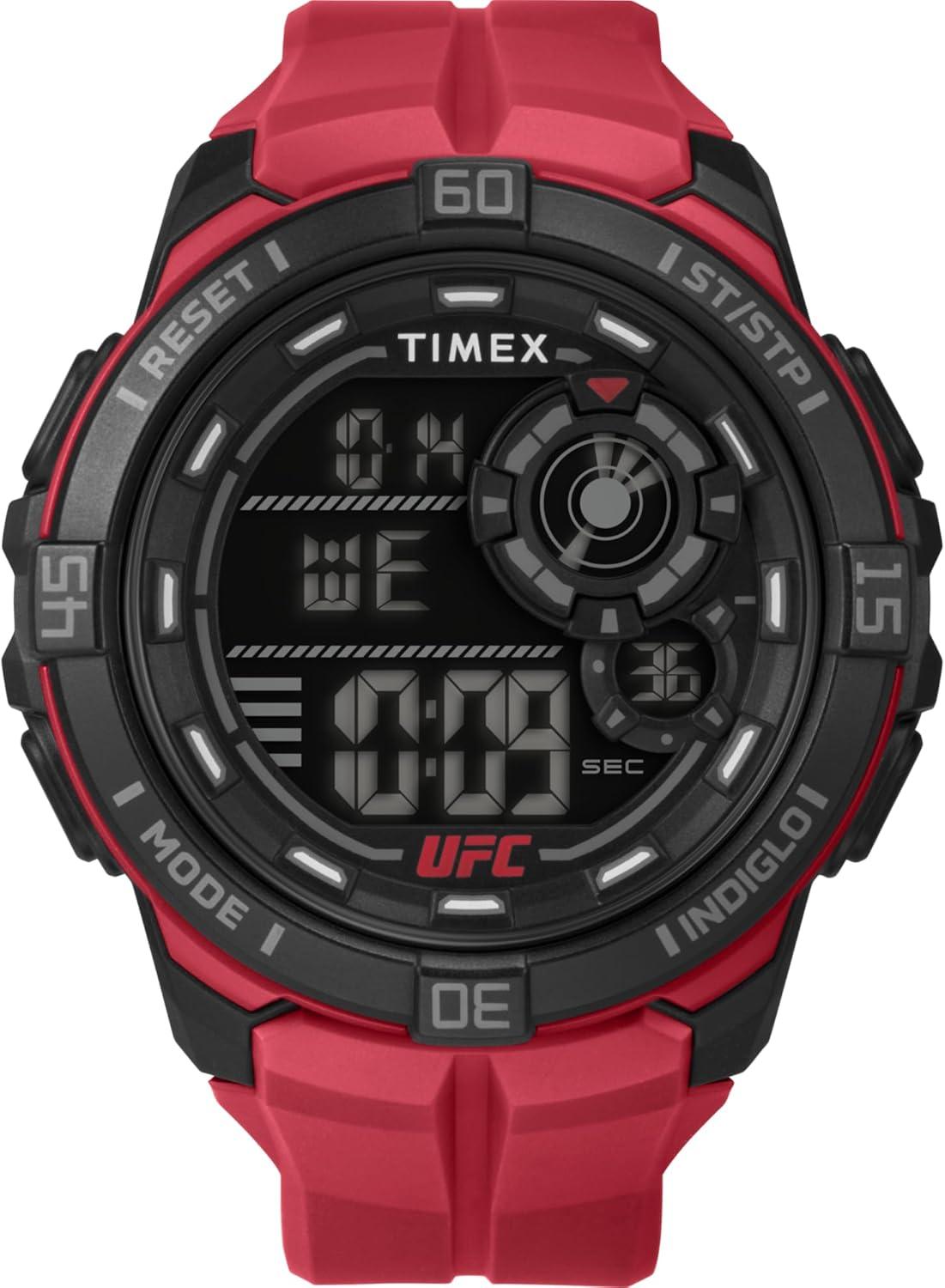 Timex Men's UFC Rush 52mm Watch - Red Strap Digital Dial Black Case