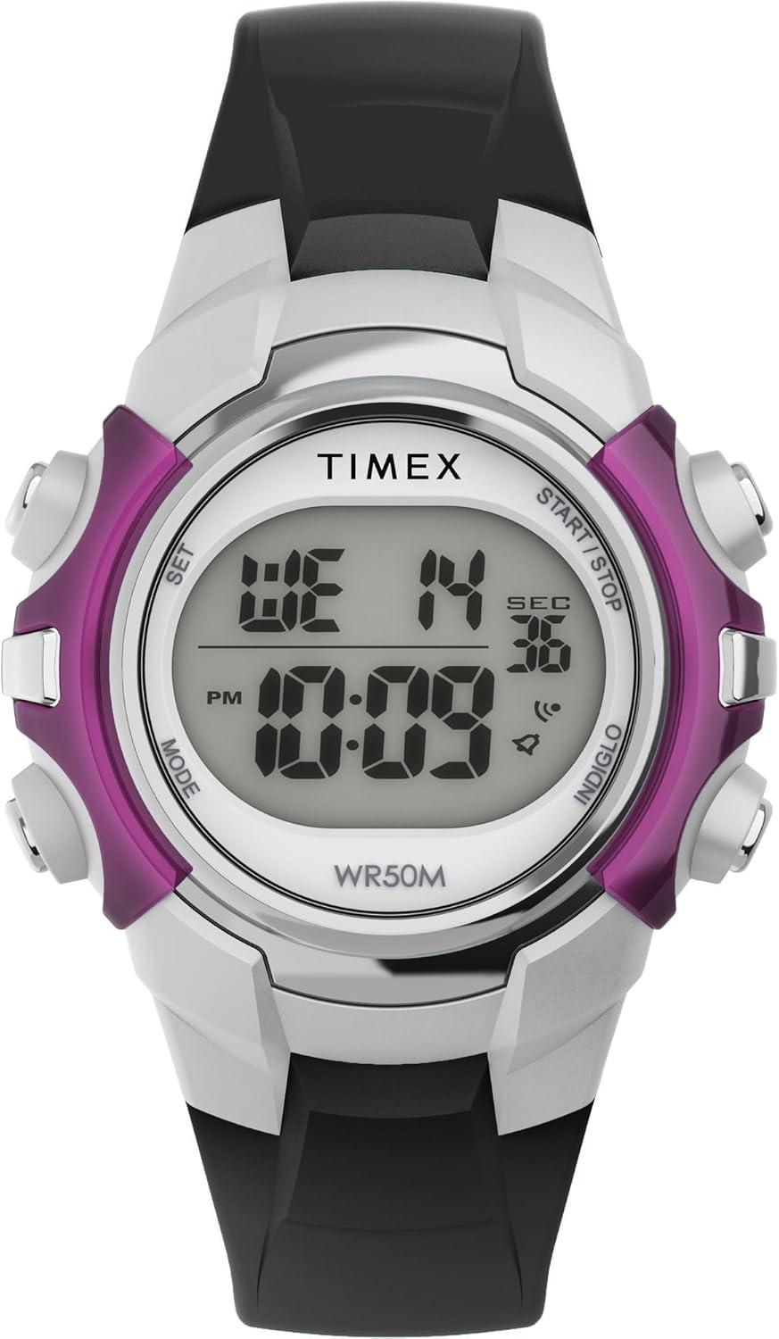 Timex Men's Digital 33mm Watch - Black Band Digital Dial Black Case