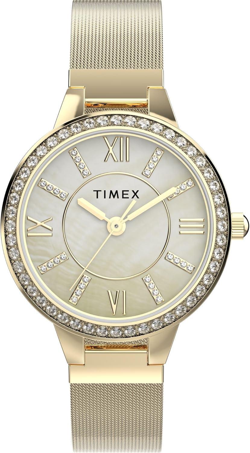 Timex Women's Main Street 29mm Watch - Gold-Tone Bracelet