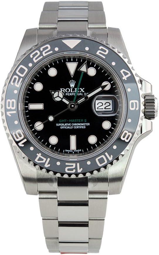 Rolex GMT-Master II Stainless Steel Watch Black Dial 116710LN