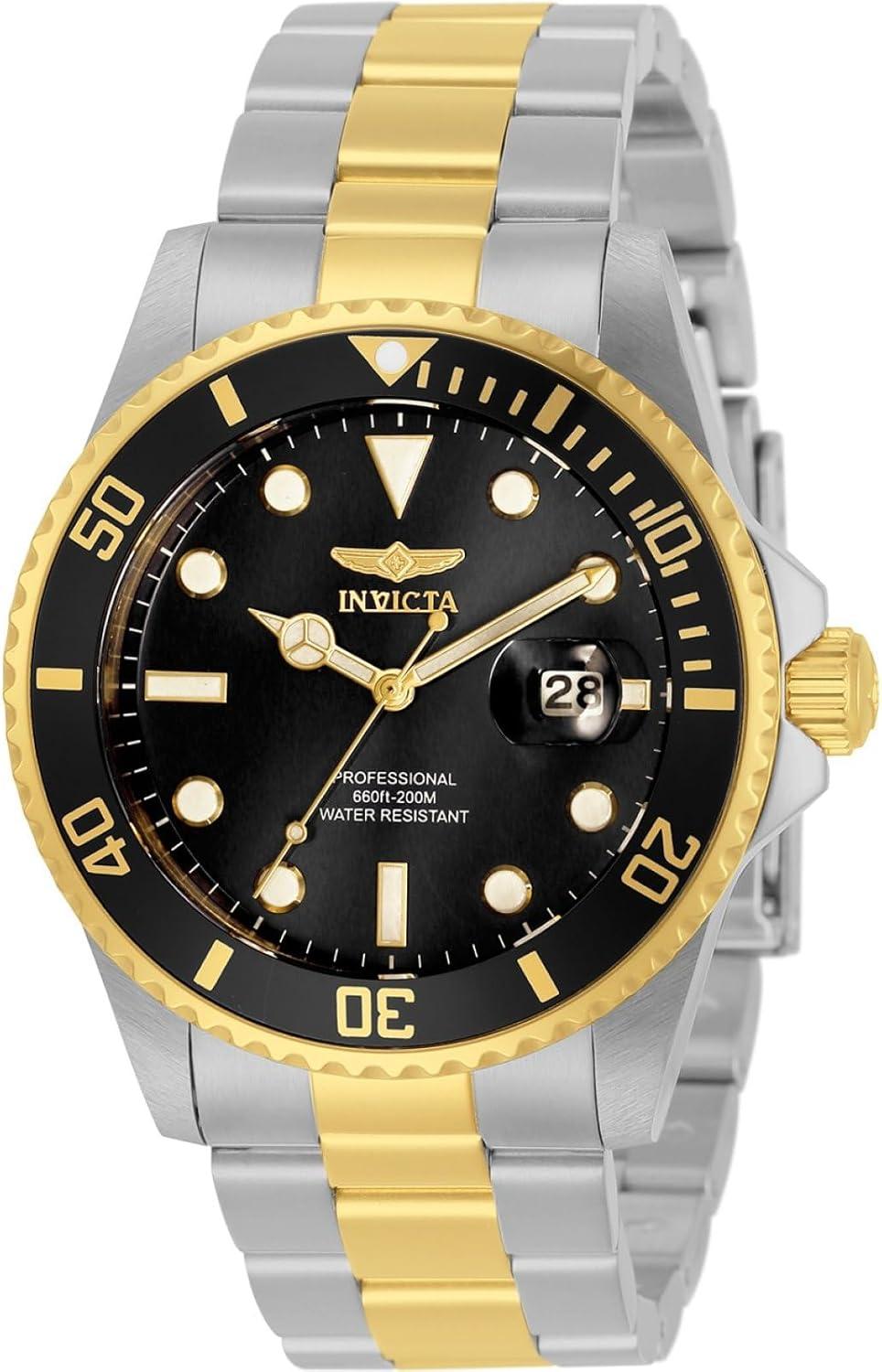Invicta Pro Diver Quartz Black Dial Two-Tone Men's Watch 33269