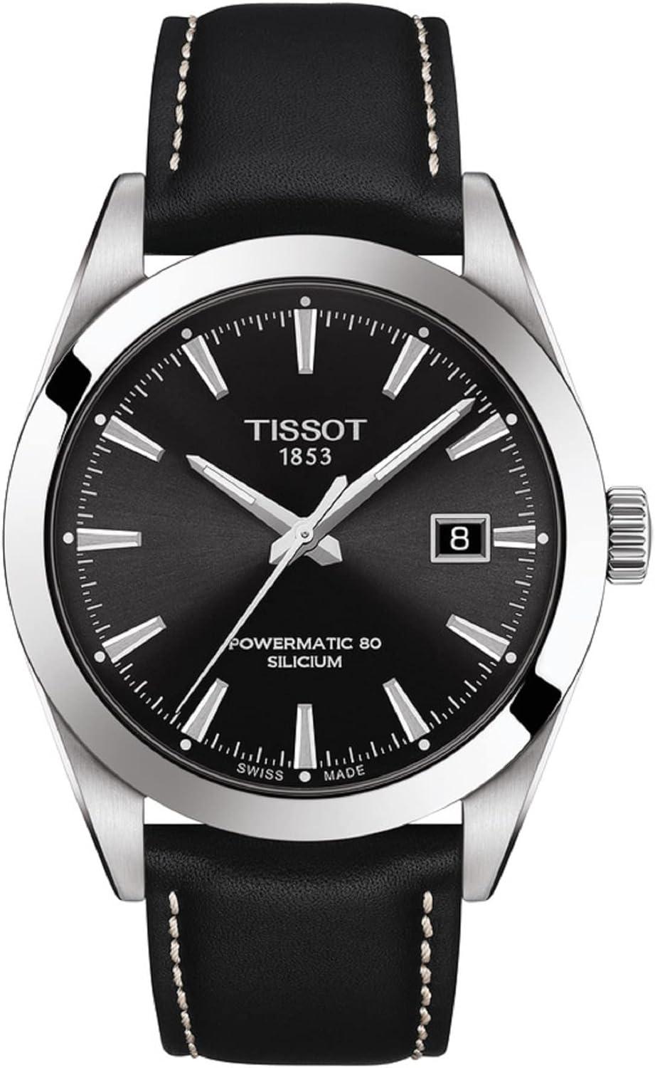 Tissot Men's Gentleman Stainless Steel Dress Watch Black T1274071605100