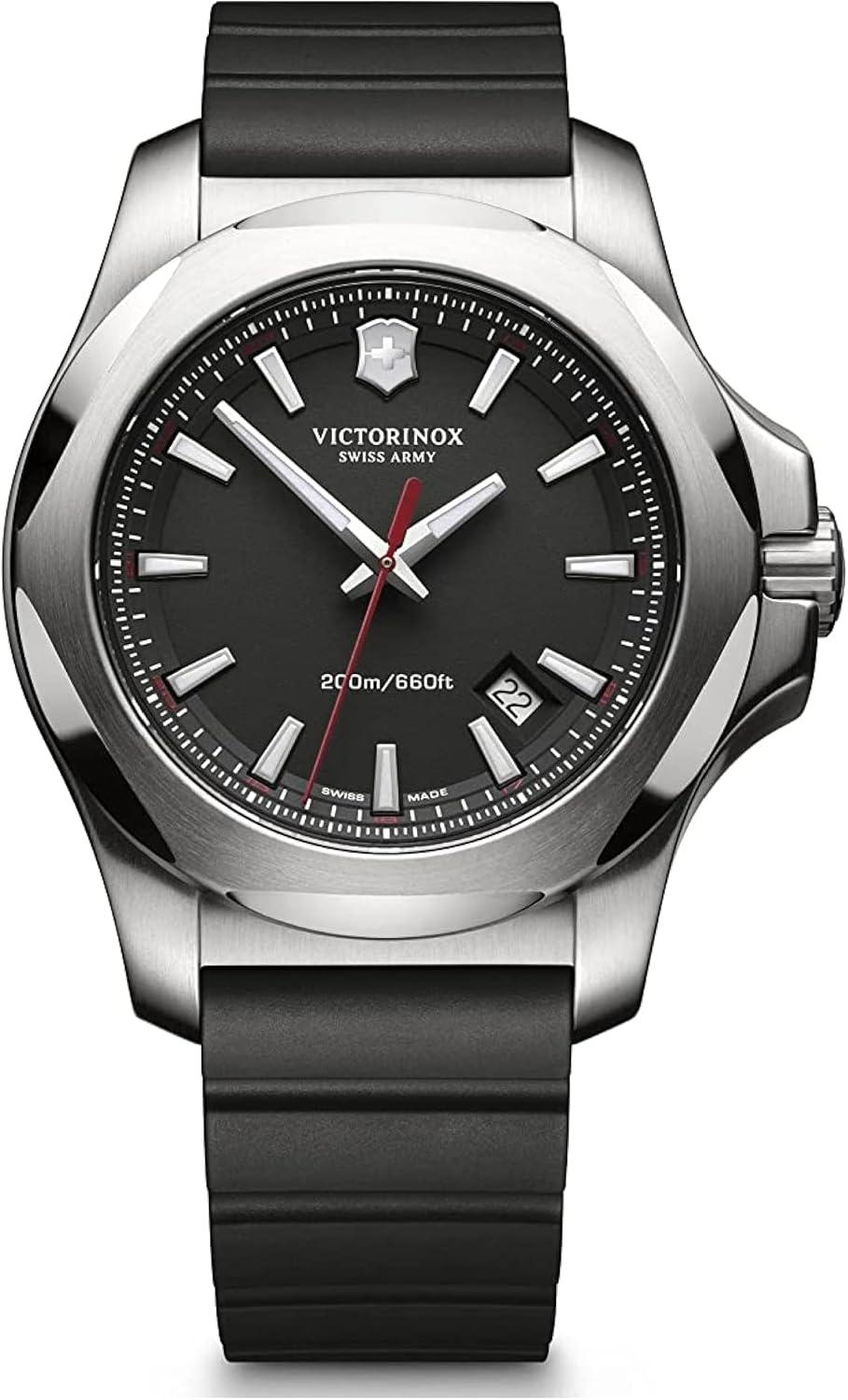 Victorinox Swiss Army I.N.O.X. Rubber Watch, 43mm, Black