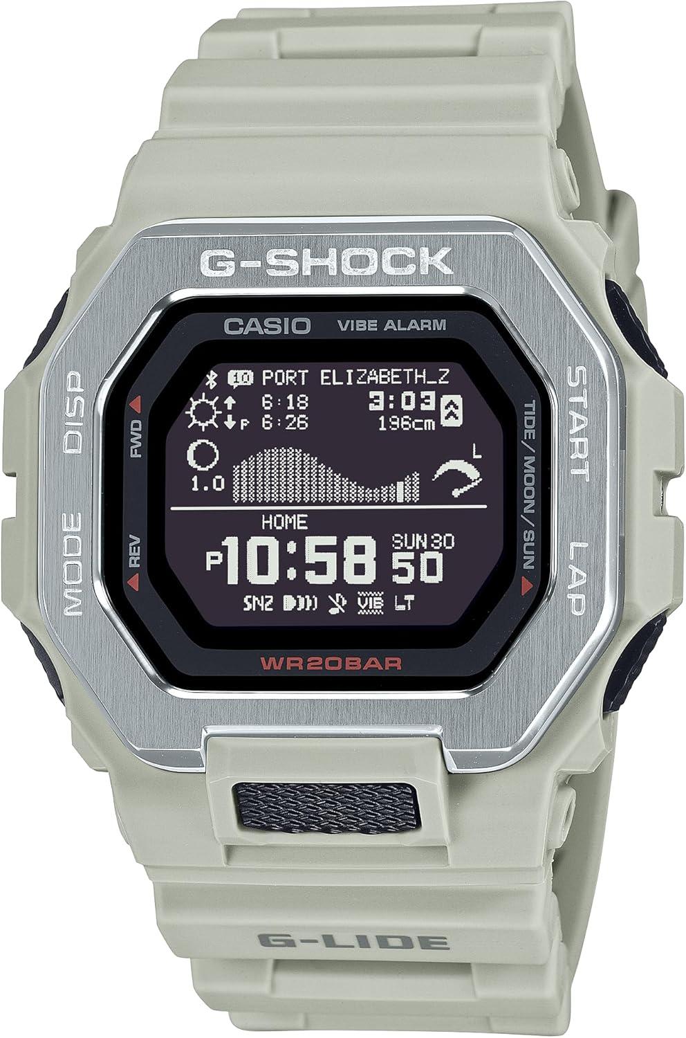Casio G-Shock G-Lide Gray Sand Digital Surf Watch GBX-100-8