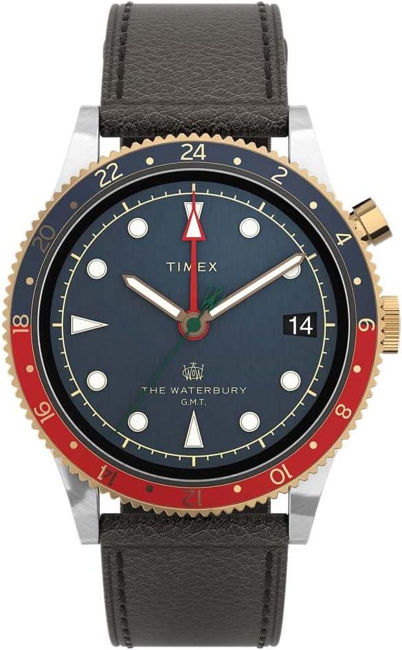 Timex 39mm Waterbury Traditional GMT Stainless Steel Watch