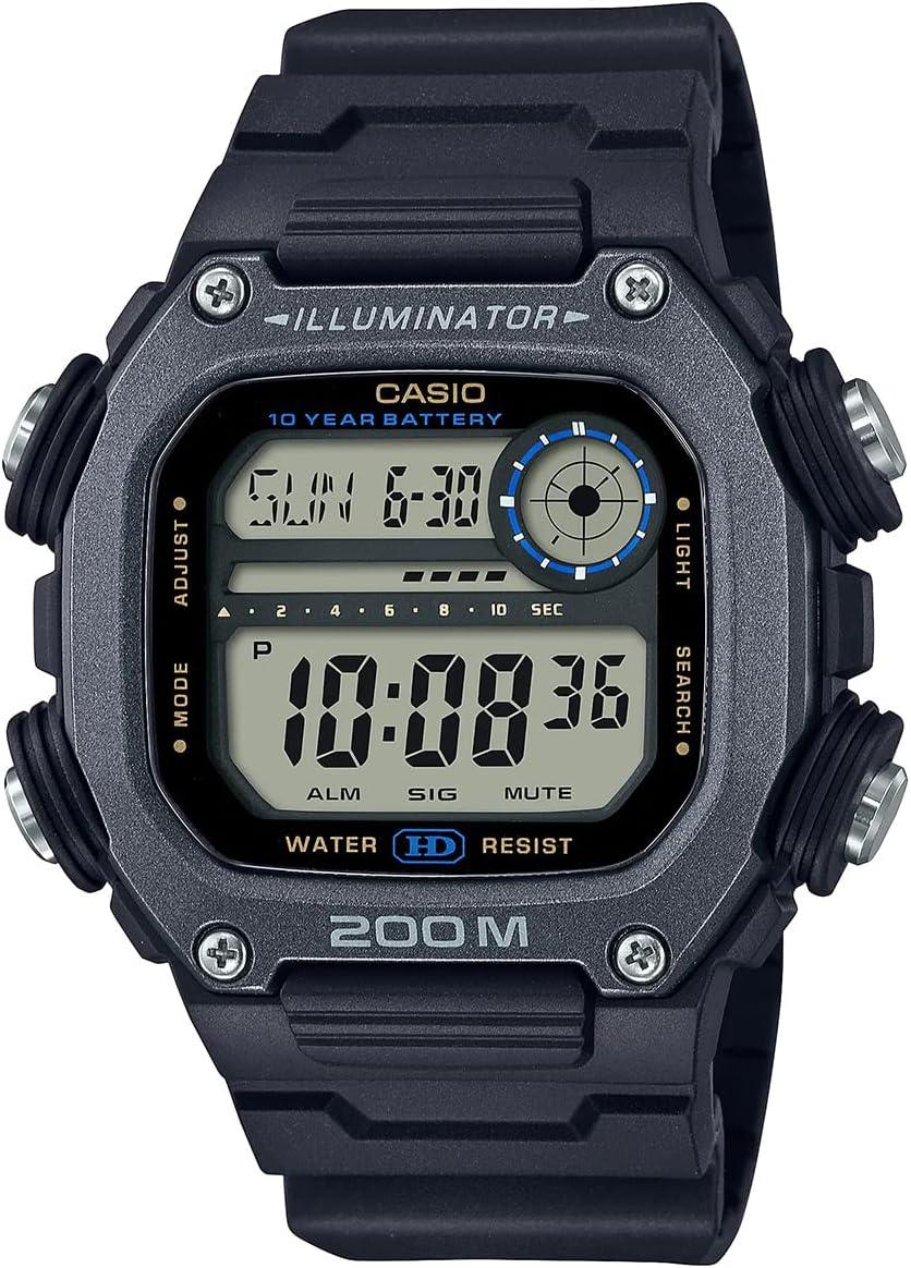 Casio DW-291 Series Standard Digital Wristwatch - Black Long Strap
