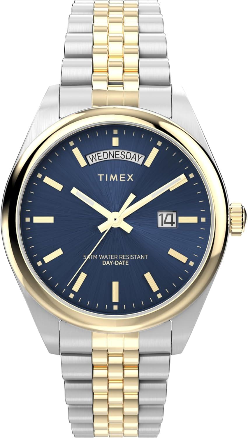 Timex Men's Legacy 41mm Watch - Two-Tone Bracelet Blue Dial