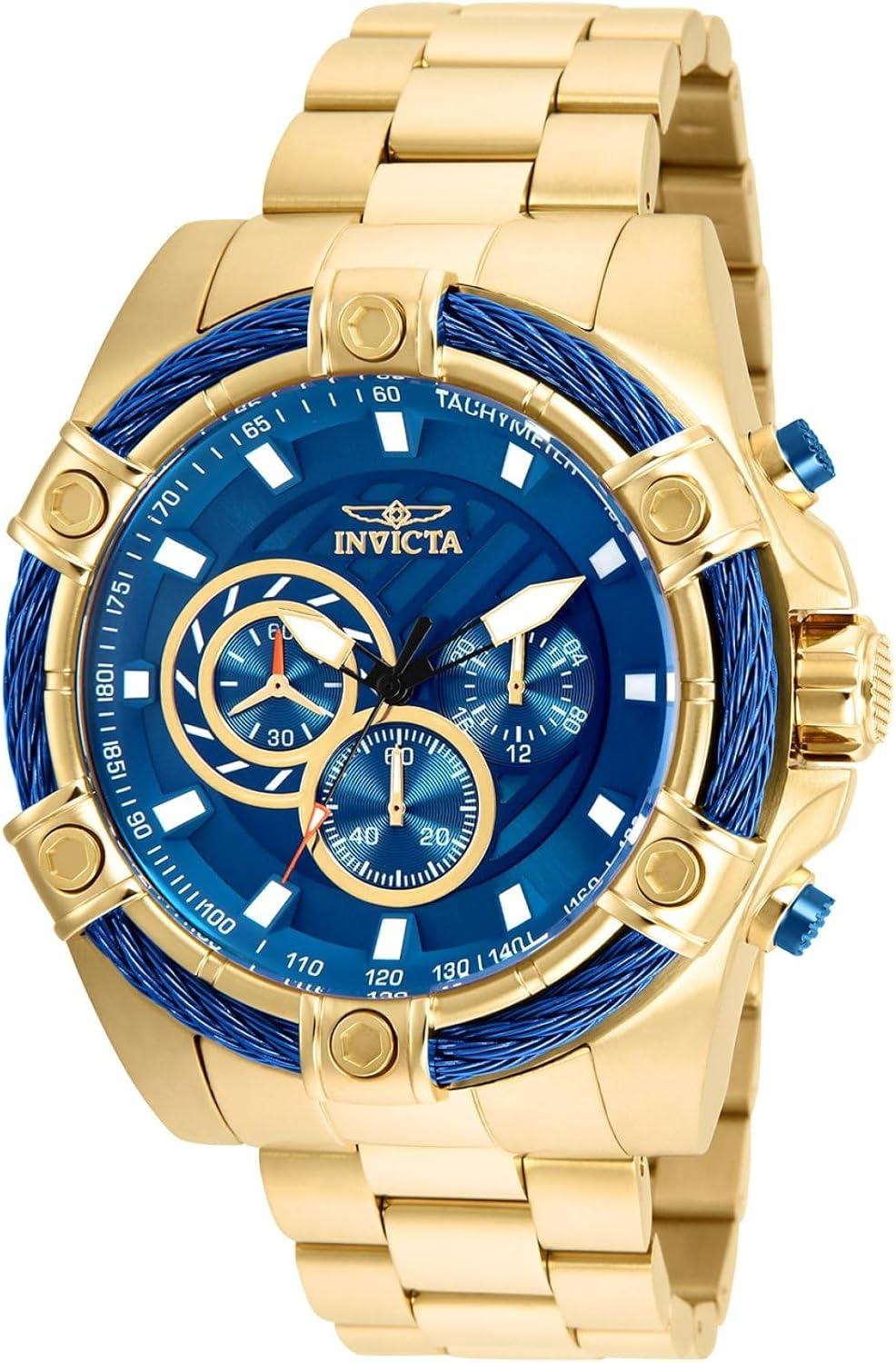Invicta Men's 25516 Bolt Analog Display Quartz Gold/Blue Watch