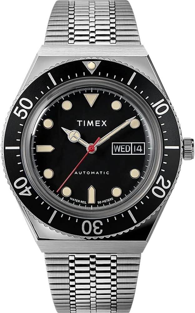 Timex Men's Analogue Watch M79 Automatic with Stainless Steel Strap