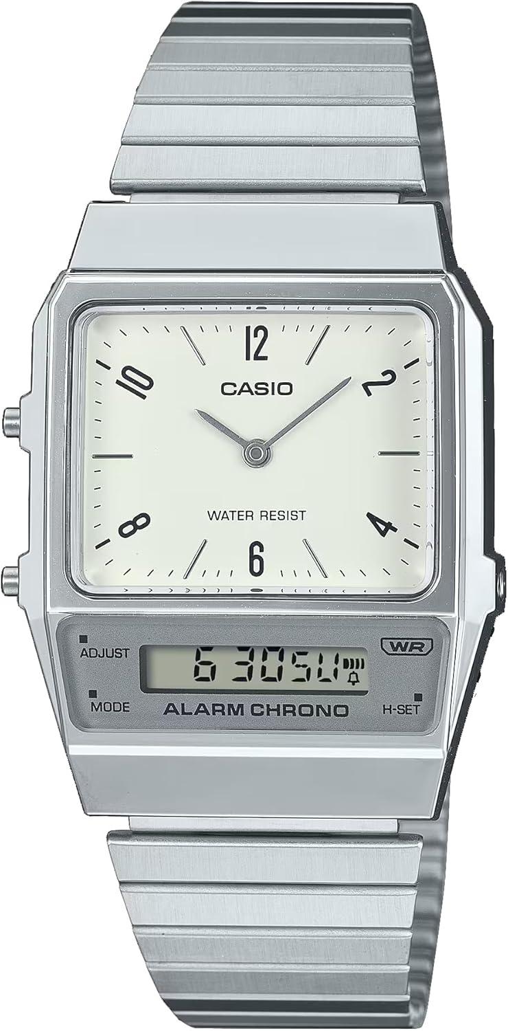 Casio Vintage Retro Modern Silver Watch AQ800E-7A2VT