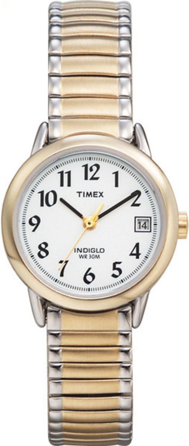 Timex Women's Easy Reader 25mm Watch – Two-Tone Case White Dial