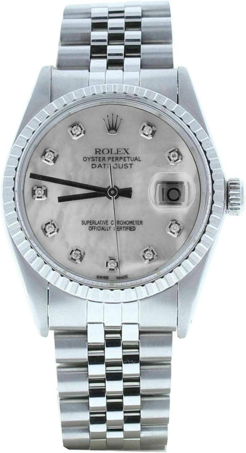 Rolex Men's Datejust 16030 Jubilee Bracelet Custom Mother of Pearl Diamond Dial