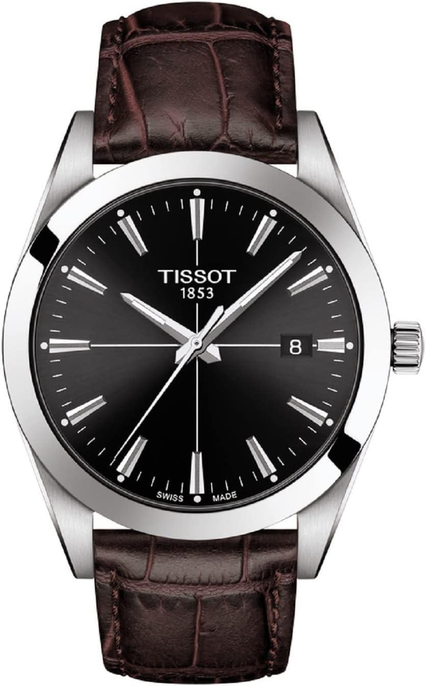 Tissot Men's Gentleman Stainless Steel Dress Watch Brown T1274101605101