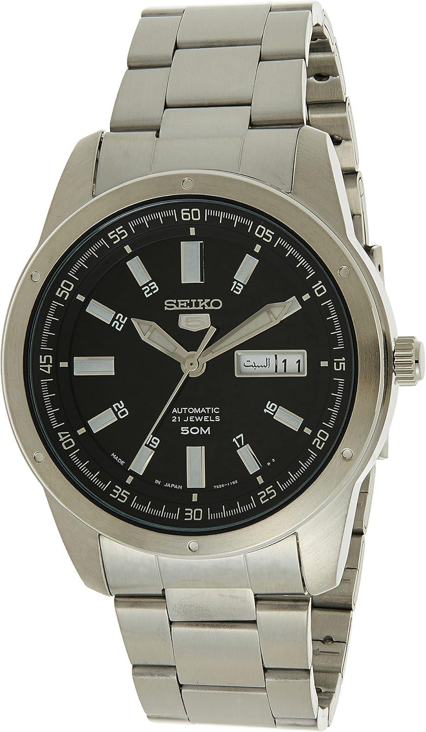 SEIKO 5 Automatic Black Dial Men's Watch SNKN13J1