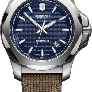 Victorinox I.N.O.X. Stainless Steel Swiss Automatic Watch with Wood Strap