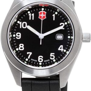 Victorinox Garrison Black Dial Silicone Strap Ladies Watch 26033CB