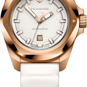 Victorinox I.N.O.X. Small White Dial White Rubber Strap Watch 32mm – 242037