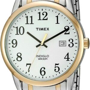 Timex Men’s Easy Reader 38mm Watch – Two-Tone Case White Dial