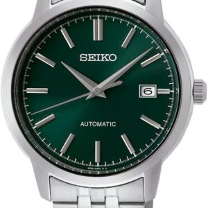 Seiko Men Analog Automatic Watch with Stainless Steel Strap SRPH89K1, Green, Bracelet