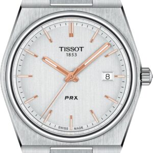 Tissot Men’s PRX 316L Stainless Steel Case Dress Watch Grey T1374101103100