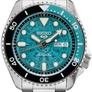Seiko SRPJ45 Automatic Watch for Men – Teal Dial & 100M Water-Resistant