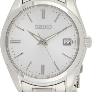 Seiko Men’s Essentials Japanese Quartz With Stainless Steel Strap, Silver (Model: SUR307)