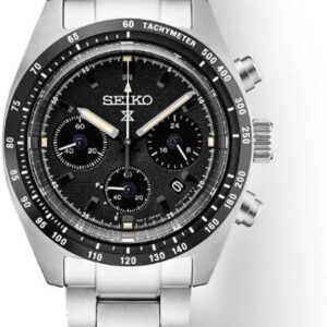 SEIKO Prospex Speedtimer Solar Chronograph Black Dial Men’s Watch SSC819