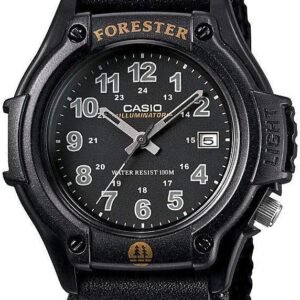 Casio FT500WC-1BV Men’s Forester Illuminator LED Light Black Dial Velcro Band Analog Watch