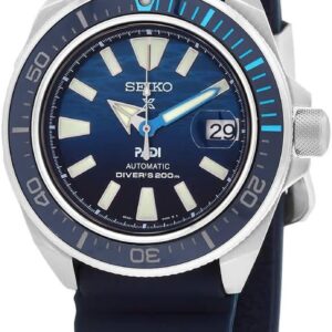 SEIKO Men’s Blue Dial Black Silicone Band Prospex PADI Special Edition Automatic Analog Watch