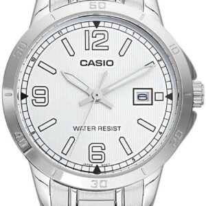 Casio LTP-V004D-7B2 Women’s Dress Stainless Steel Silver Dial Date Watch