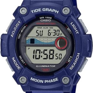 Casio Tide Graph Moon Phase Men’s Sports Watch w/Illuminator – Model WS-1300H-2AV Blue